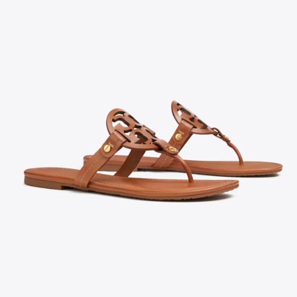 Tory Burch MILLER SANDAL FLIP FLOP US 10 Vintage Vachetta - Style: 50008694